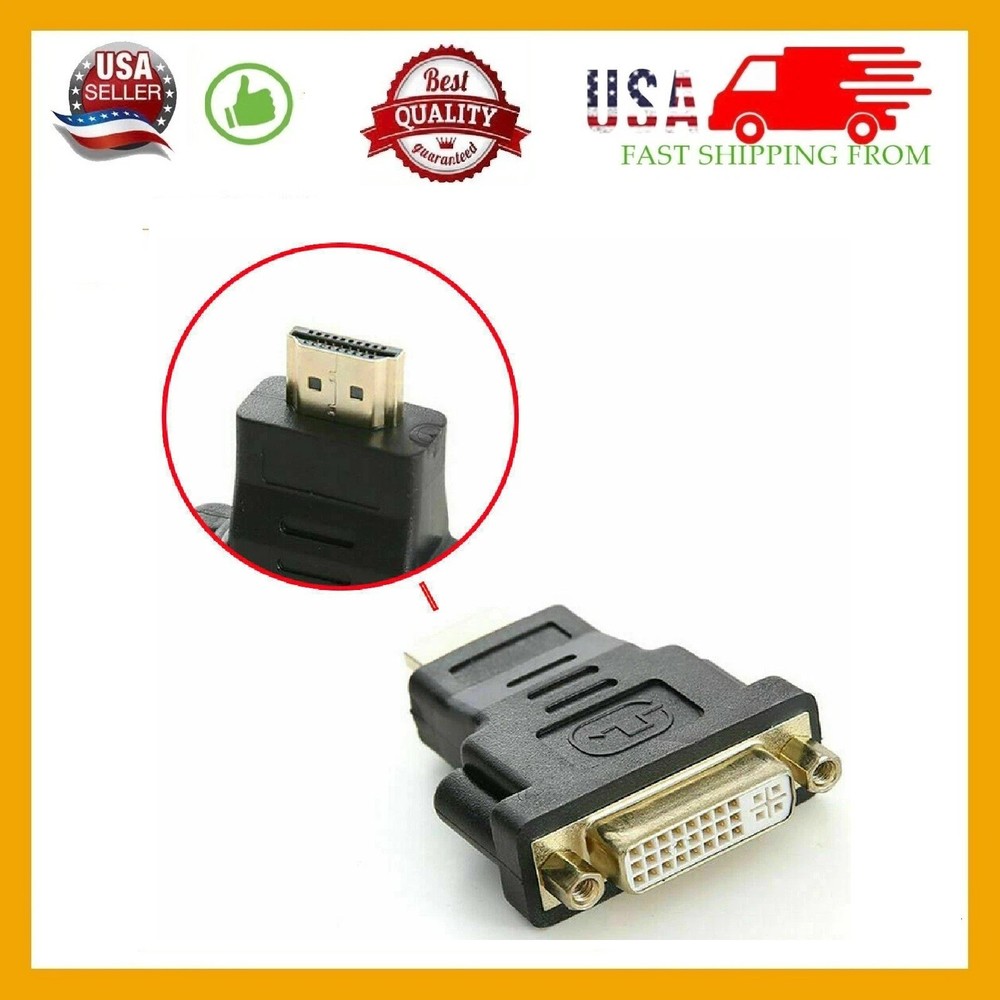 DVI Female To HDMI Male Connector Adapter Converter 1080P PC Desktop TV Laptop