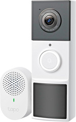 TP-Link Tapo Smart Video Doorbell Camera Wireless with Chime, 2K D210 White