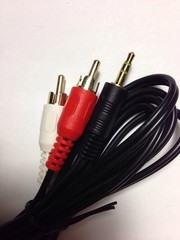 3.5mm (1/8 inch) RCA Cable with Straight Plug Audio Jack (Red and White RCA)