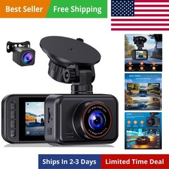 Dash Cam Front and Rear, 2.5K Dual Dash Camera for Cars, 2560P Mini Car Camer…