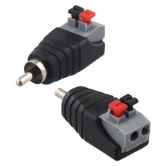Easy to Use Speaker Wire AV Cable Adapter with Male Connector Set of for 2