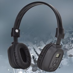 Stereo Foldable Receiver Over-Ear Headphone uses 2 AAA batteries (Not included)