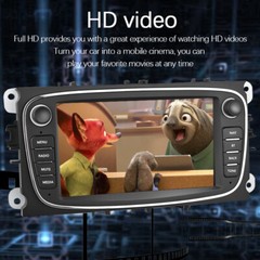 7in 2 Din Touch Screen Android 9.0 Car Radio GPS MP5 Player For Ford Focus SMax