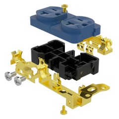 OFC Pure Copper US AC Receptacles Wall Duplex Power Distributor Outlet Socket