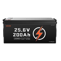 VEVOR 24V 200Ah LiFePO4 Lithium Battery Rechargeable Battery 100A BMS 4000 Cycle