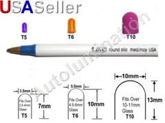 5mm 6mm 10mm T5 T6 T10 168 194 Silicone Light Bulb Lamp Colored Caps Covers Boot