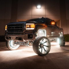 MICTUNING C2 Curved 12 Pods Pure White LED Rock Lights Truck Underglow Neon Kits