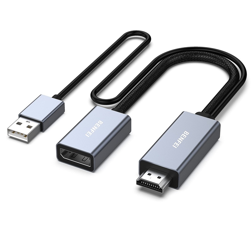 BENFEI HDMI to DisplayPort Adapter, Source Grey or silver