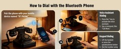 Bluetooth Retro Phone with Voice Assistant Compatible with Android & iOS – NEW