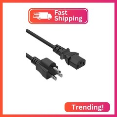 Kado 3 Prong AC Power Cable 0.8m, 2.6 Feet 125 Volts 10 Amps Power Cord