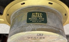 Pair 1965 Altec 414Z Speaker Drivers 16 Ohm Original Cones New Surrounds