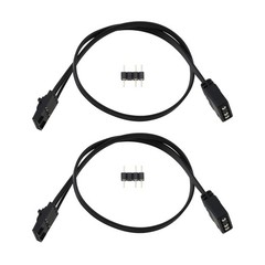 2 PCS 4 Pin RGB Standard 5V 3 Pin ARGB Adapter Connector PC Fan Sync 25cm