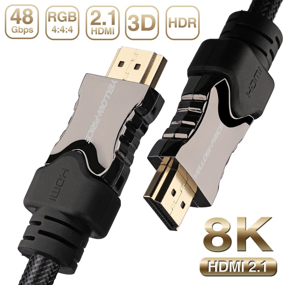 Braided HDMI v2.1/2.0/1.4 Cable 6FT for 2019 2018 2017 3D HDTV 4K 1080p – 4320p