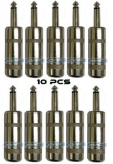 10 Pack DNF Custom 1/4″ Male TRS Audio Stereo Cord Jack Connector – Ships TODAY!