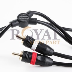 High Quality 6ft Right Angle 3.5mm Stereo Plug to L/R 2-RCA Male Audio Cable