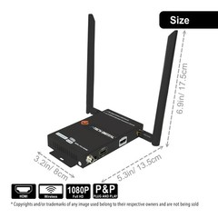 J-Tech Digital Wireless HDMI Extender 1080p up to 660 ft Extension, Transmitt…