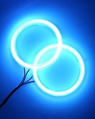 70MM Ice Blue Halo Rings Angel Eyes COB 45SMD LED DRL Fog Light 70MM-ice blue