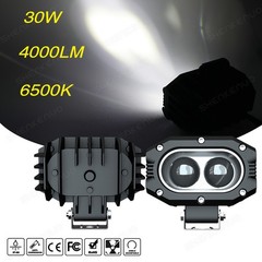 4inch 6000LM LED Work Pods Light Bar Spot Truck Offroad 4WD Driving Fog Lamp 2x