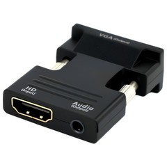HDMI Female to VGA Male Converter with Audio Adapter Support 1080P Signal Output