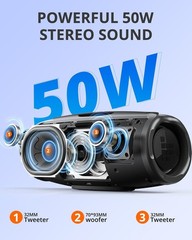 Tronsmart Mirtune S100 Bluetooth Speaker,50W Waterproof,20H Playtime Party Audio