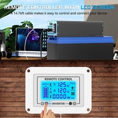 Pure Sine Wave Power Inverter 4000W 8000W 12V DC to 110 120V AC LCD Car Boat RV