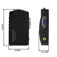 RCA to VGA AdapterComposite AV S-Video to VGA Converterfor HDTV Monitors Lapt…