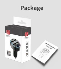 Car phone charger BT FM Transmitter Player handsfree support U disk TF card