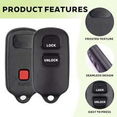 Key Fob Shell Case Replacement for Toyota Celica Echo Highlander Prius Rav4