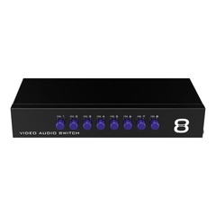8-Port RCA Composite Video Audio AV 8-Way Switch Selector Switcher Splitter Box
