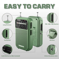 AM FM SW Portable Mini Radio D220 Pocket Radio Battery Powered Great Receiver US