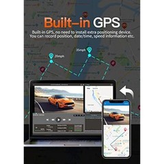 WOLFBOX I07 3 Channel Dash Cam Camera Car 4K+1080P/1440P+1080P