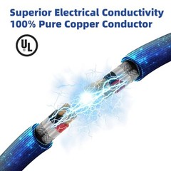 20 Gauge 100% Pure Copper 2 Conductor Flexible Shielded Wire UL2464 50FT 20/2