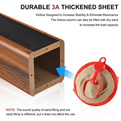 2 x Wood Speaker Stands 19.7 Inch (50cm) Speaker Stand Hollowed Stands