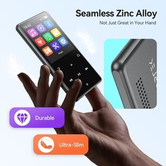 AGPTEK M6 128GB Metal 2.4 inch MP3 Music Player Voice Recording and Speaker