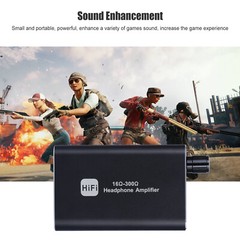 16-300Ω Mini HiFi Headphone Amplifier Portable Earphone AMP w/ 3.5mm Audio Cable