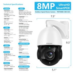 8MP POE IP Camera Security 4K PoE Outdoor Compatible Hikvision Audio Dome/Bullet