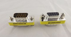 10x VGA/SVGA 15 Pin DB15 Male To Female D-SUB 3 Rows Mini Gender Changer Adapter