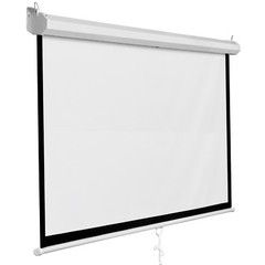 120” Projector Screen Projection Screen Manual Pull Down HD Screen 1:1 Format