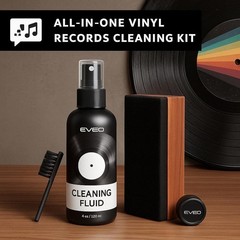 EVEO Vinyl Record Cleaning Kit – 4In1 Vinyl Record Cleaner Kit for Vinyl Records
