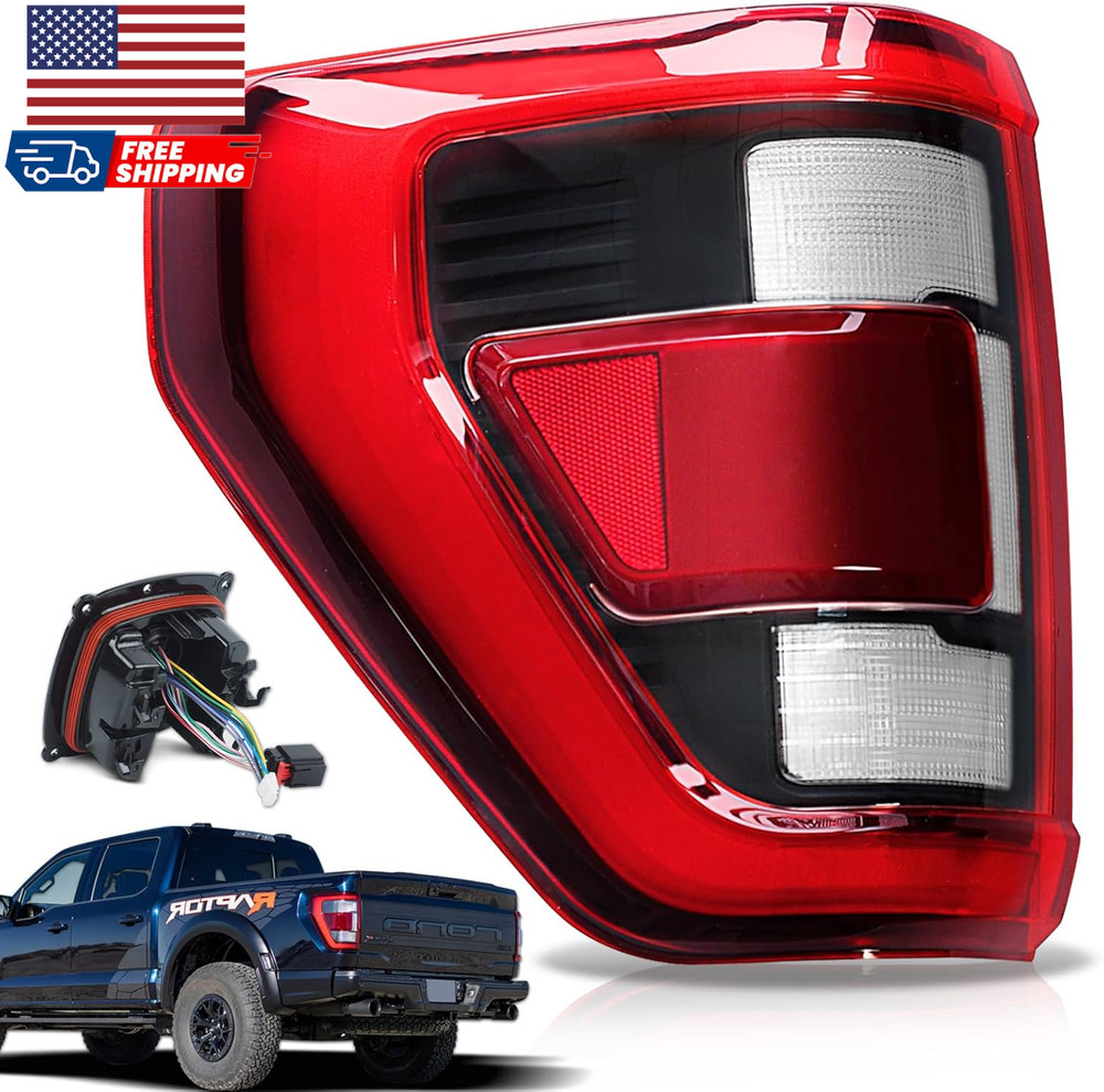 LED Tail Lights Compatible with Ford F150 2021 2022 2023 Raptor with Blind Spot