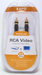 BAFO Premium 24K Gold Plated Composite RCA Video Cable 14′ 14FT Retail Pack