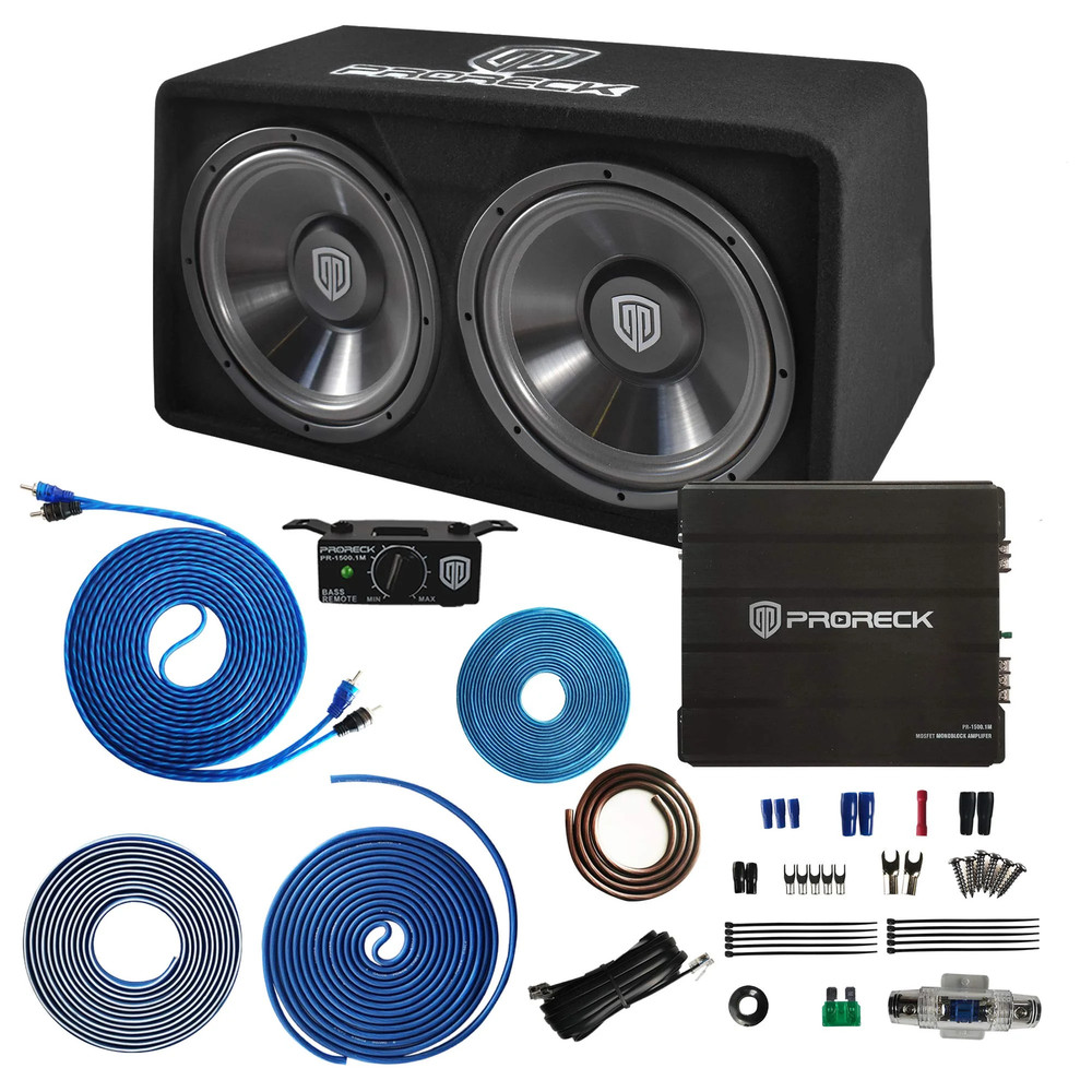 PR-122M Complete 1500W Dual 12″ Car Subwoofer