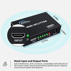 Brand New HDMI Splitter 1 in 4 Out Black