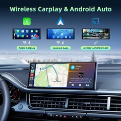 Lamtto 10.26″ Touch Screen Portable Car Stereo Wireless CarPlay Voice Control FM