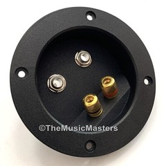 Gold Banana Speaker Screw Terminal Cup Dual 1/4″ Jacks Home Pro Studio Cabinets