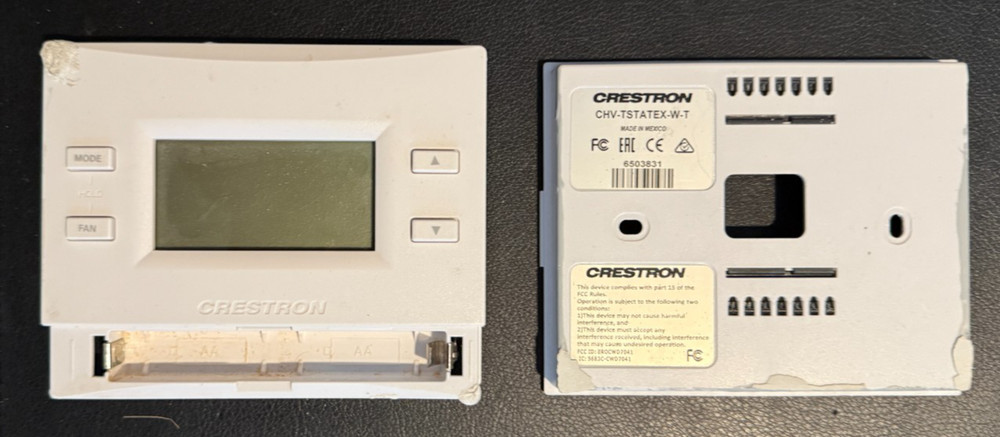 Crestron infiNET EX Thermostat No Door – CHV-TSTATEX-W-T – White Textured – 7770