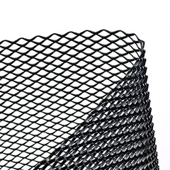 Car Grill Mesh,40 x 13 inch Universal Black Mesh,Aluminum 8x4mm Rhombus Black