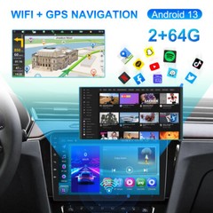 4G+64G Android 13.0 CarPlay Car Stereo Radio 10.1″ Double 2 Din GPS Navi +Camera