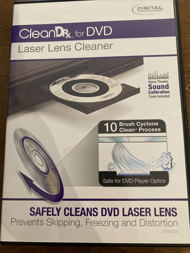 Digital Innovations – DvdDr Laser Lens Cleaner for DVD Players – Silver/Black