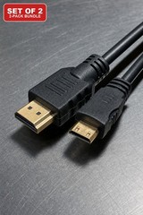 Mini HDMI to HDMI Cable 6FT 4K Set of 2 for Camera Camcorder DSLR Tablet to HDTV